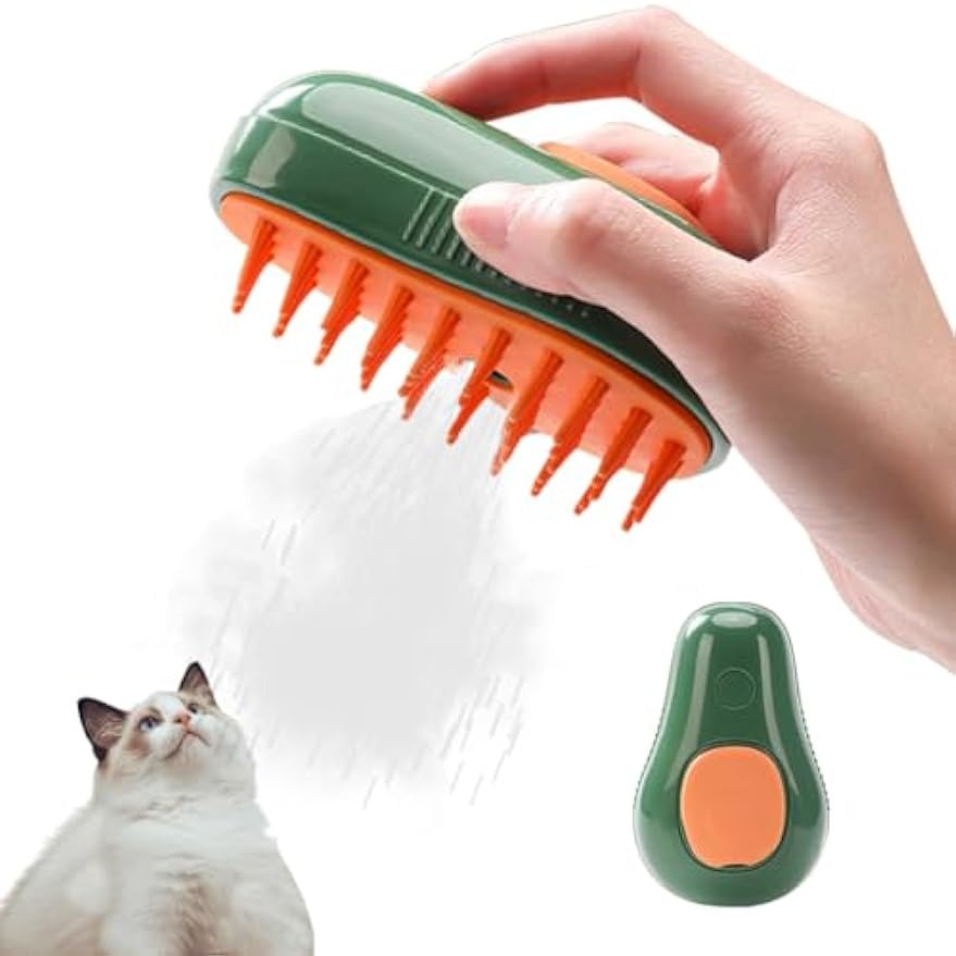 3-in-1 스팀 분사 반려동물 그루밍 빗 제품 사진